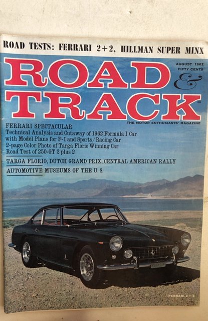 Road and track August 1962 NM, C all my 1960’s mags!