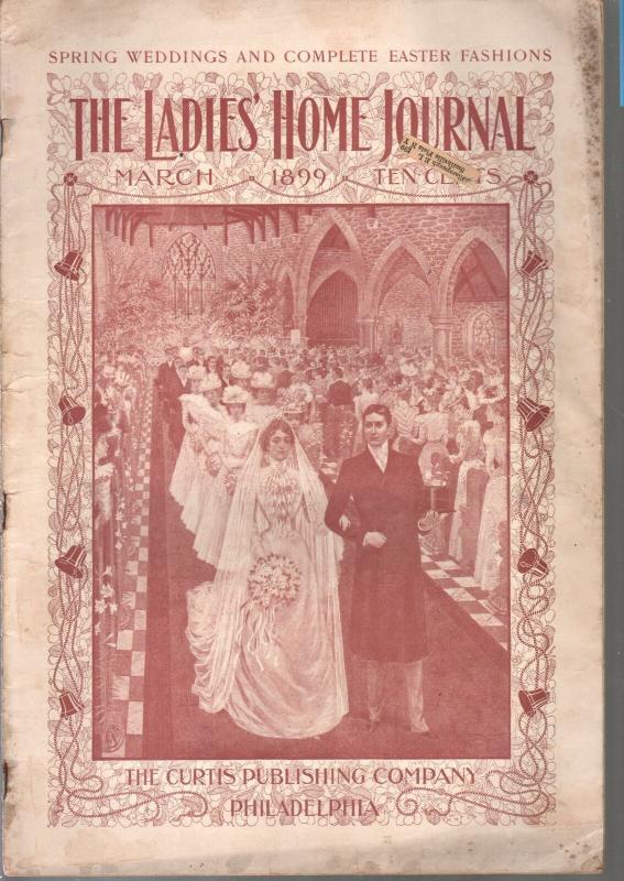 Ladies Home Journal 3/1899-Curtis-fashion-pulp fiction-art-ads-Wedding-VG