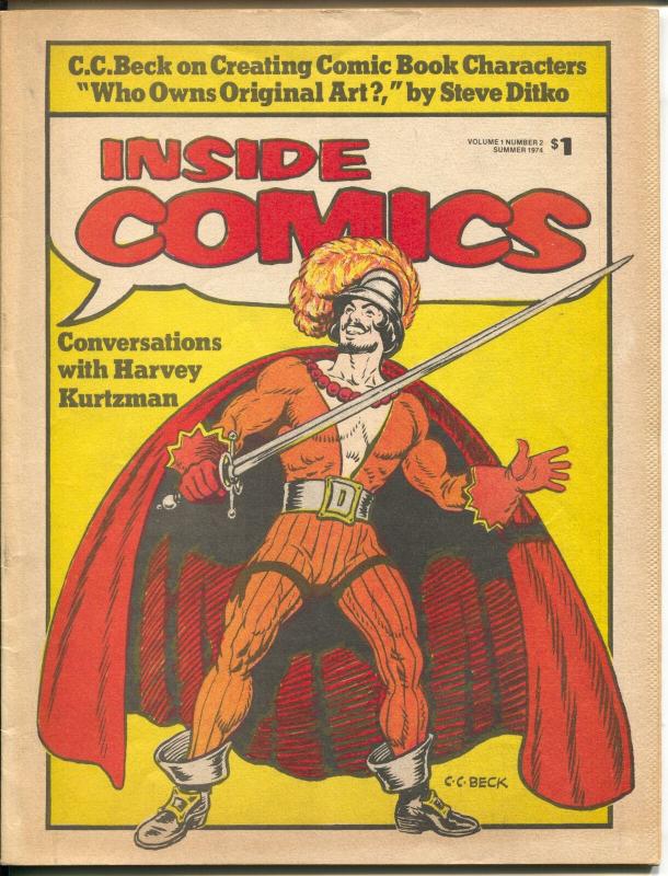 Inside Comics #2 1974-CC Beck-Steve Ditko-David T Alexander-mini-cons-VF
