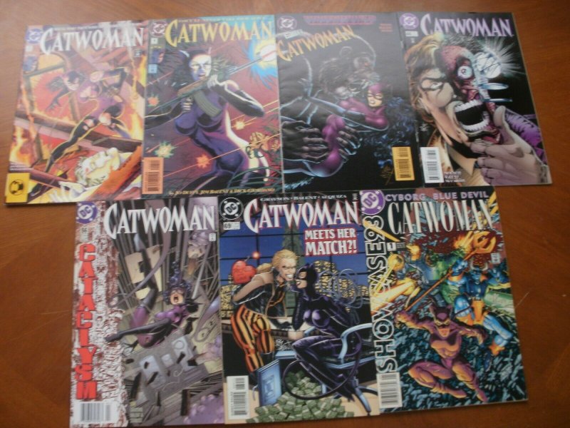 7 DC Comic: CATWOMAN #2 4 27 46 56 69 & Showcase 1993 Annual Cyborg Blue Devil