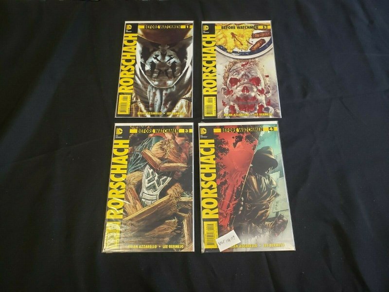 BEFORE WATCHMEN: RORSCHACH 4PC (VF/NM) ISSUES #1-4,#4 VATRIANT, SET, B&B 2012-13 