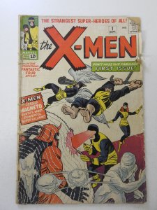 X-Men #1 (1963) GD- Condition tape pull fc, centerfold detached bottom staple