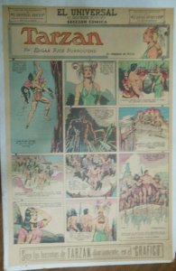 Tarzan Sunday Page #606 Burne Hogarth from 10/18/1942 in Spanish! Full Page Size