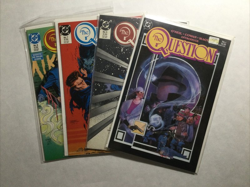 Question 1 5 7 8 Lot Run Set Very Fine Vf 8.0 Dc Comics