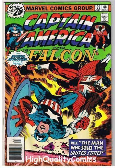 CAPTAIN AMERICA #199, FN+, Jack Kirby, Falcon, 1968, more CA in store