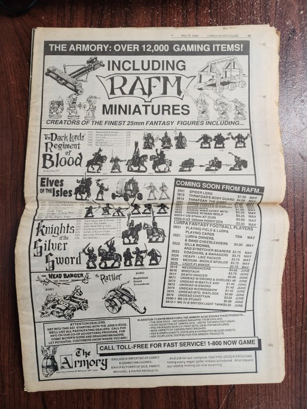 COMICS BUYER'S GUIDE #809 MAY 1989 (9.0) Diamond Retailers Seminar/Clive Barker