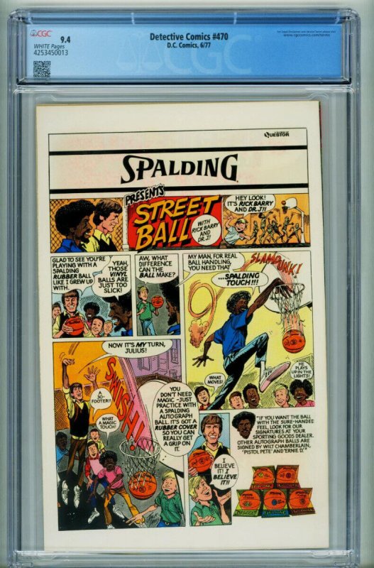 DETECTIVE COMICS #470-CGC 9.4 1st Silver St. Cloud -Comic book 4253450013