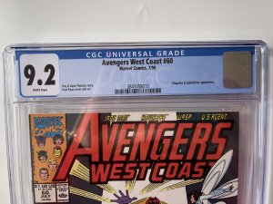 AVENGERS WEST COAST #60 - CGC 9.2 -  Scarlet Witch Magneto