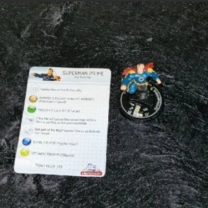 Heroclix Arkham Asylum Superman Prime #060 Super Rare figure w/card Miniature 