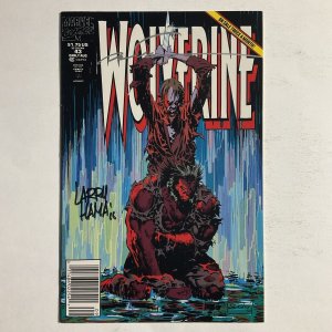 Wolverine 43 1991 Signed by Marc Silvestri & Larry Hama Marvel Newsstand Nm