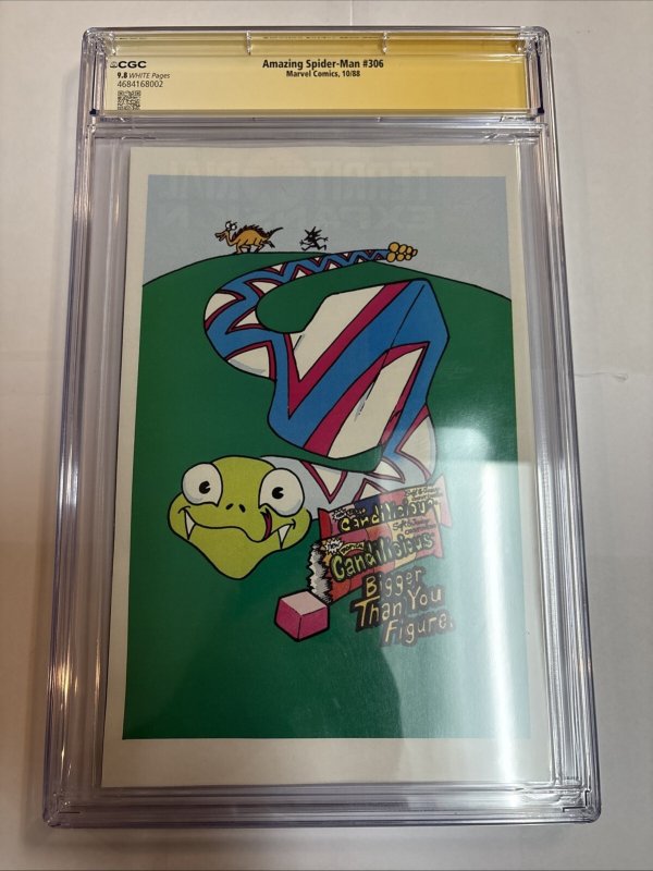 Amazing Spider-Man (1988) # 306 (CGC 9.8 WP) Signed Full Todd Mcfarlane
