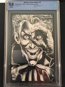 Batman: Three Jokers #3 9.8 CBCS B&W 1:100 Ratio Retailer Incentive