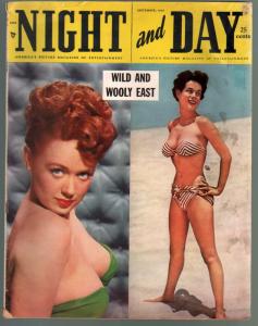 Night & Day  9/1950-Val Njord cover-Irish McCalla-Shena-roller derby-VG