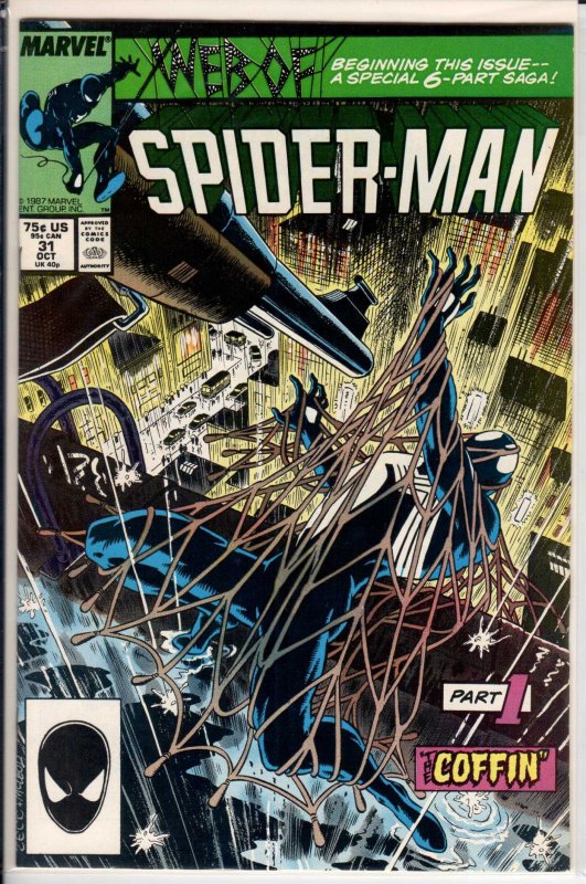 Web of Spider-Man #31 Direct Edition (1987) 9.2 NM-