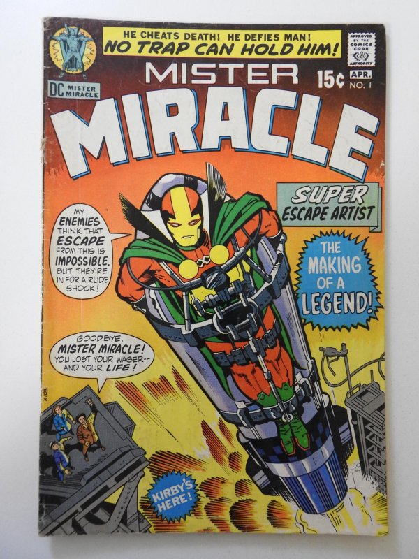Mister Miracle #1 (1971) GD Condition cover detached, moisture damage