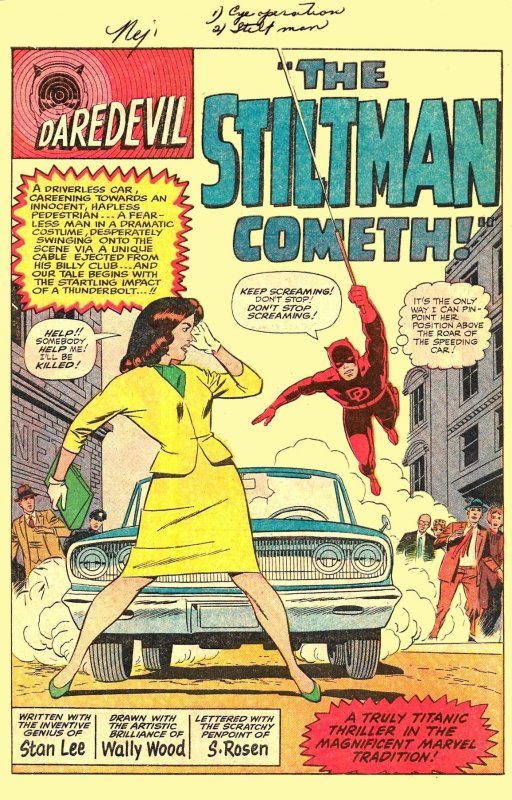 DAREDEVIL #8 (June1965) 4.0 VG  ★ Stilt-Man Origin!  All Wally Wood!