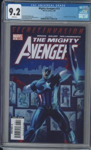 Mighty Avengers 13 CGC 9.2 NM- 1st Secret Warriors Avengers 16 Homage Cover KEY!