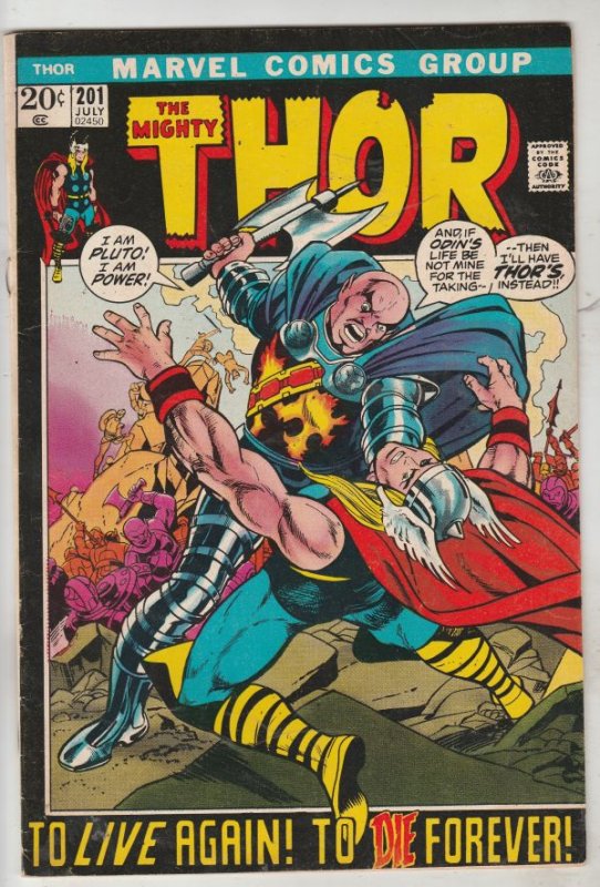 Thor, the Mighty #201 (Jul-72) VG/FN+ Mid-Grade Thor