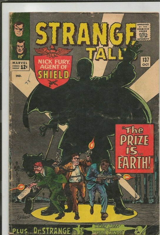 Strange Tales #137 ORIGINAL Vintage 1965 Marvel Comics Dr Strange Nick Fury