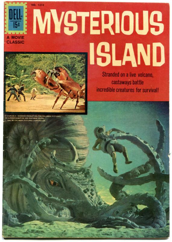 MYSTERIOUS ISLAND, FN/VF, Dell, 1961, Movie Classic, more TV in store