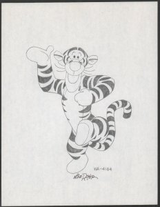Winnie-the-Pooh Disney Pencil Concept Art - Tigger the Tiger Happy by Mike Royer