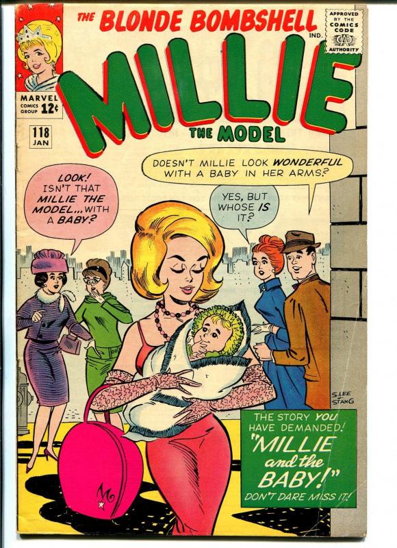 Millie the Model #118 1964-Marvel-Millie with a baby-paper dolls-fashions-VG+