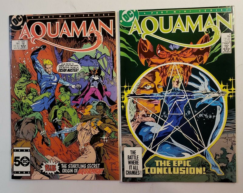 AQUAMAN #1-4 COMPLETE SET DC COMICS 1986 VF/NM