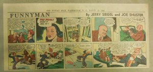 Funnyman by Siegel and Shuster from 3/13/1949 Third Page Size = 7.5 x 14 inches