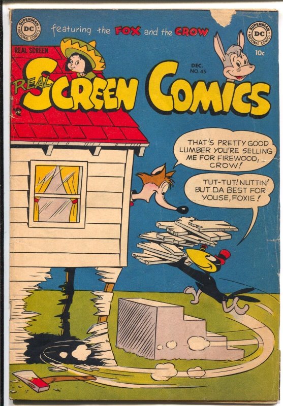 Real Screen 45 1951-DC-Fox & Crow-prank cover VG