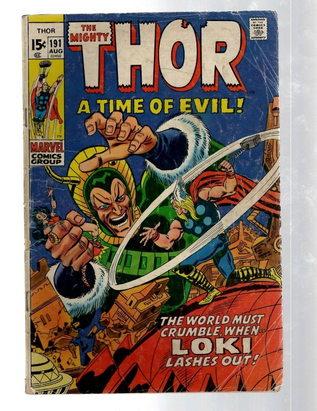 Mighty Thor # 191 VG Marvel Comic Book Loki Odin Asgard Sif Avengers Hulk RB8