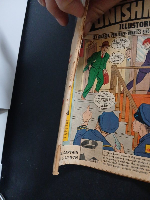 CRIME & PUNISHMENT #18 Comic GOLDEN AGE 1949 Bob Wood 10 Cent Lev Gleason