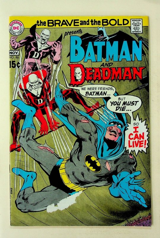 The Brave and the Bold #86 DC Comics Batman Deadman 1969 Sensei