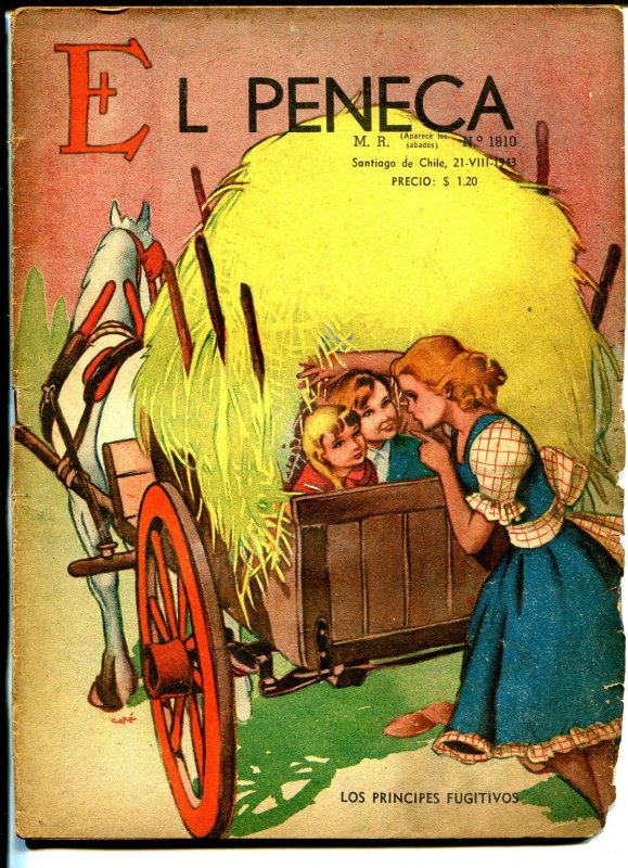El Peneca #1810-8/21/1943-from Chile includes Sandar-Tarzan imitator-FR