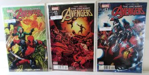 Uncanny Avengers Lot 3 #1, 11, 12 2015 Marvel 9.2 Ultron Elektra Cable Comics