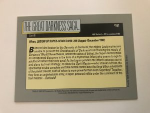 THE GREAT DARKNESS SAGA #161 card : 1992 DC Universe Series 1, NM/M, Impel