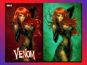 VENOM #23 KEY 1st Venom Black Widow! Dawn MrTeigue Exclusive 2Pk Virgin Variant