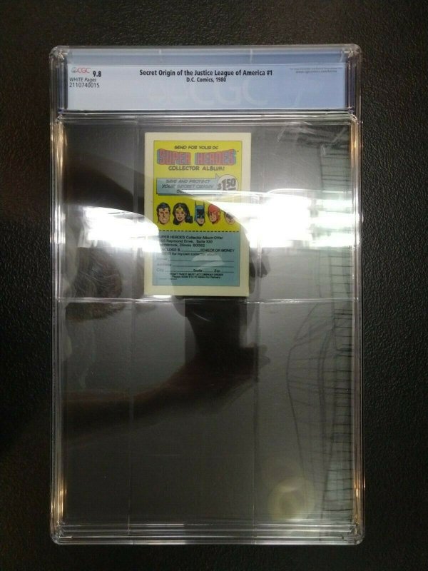 Secret Origin of the JLA Mini Comic #1 Graded CGC 9.8 DC 1980 Leaf Tart & Tangy