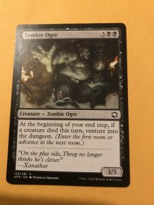 ZOMBIE OGRE : Magic the Gathering MtG / Adventures in Forgotten Realms