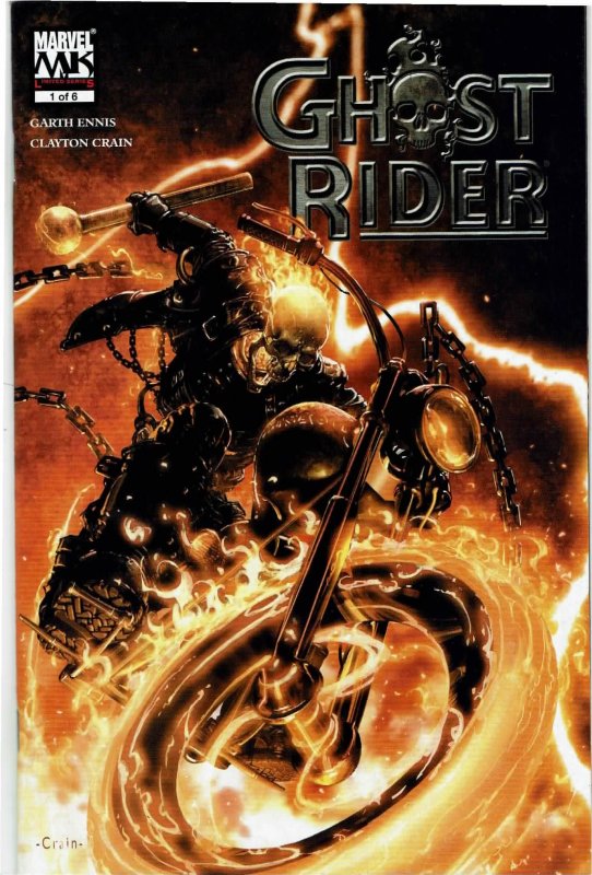 Ghost Rider #1,2,3,4,5,6 (2005) Garth Ennis/Clayton Crain Full Set NM