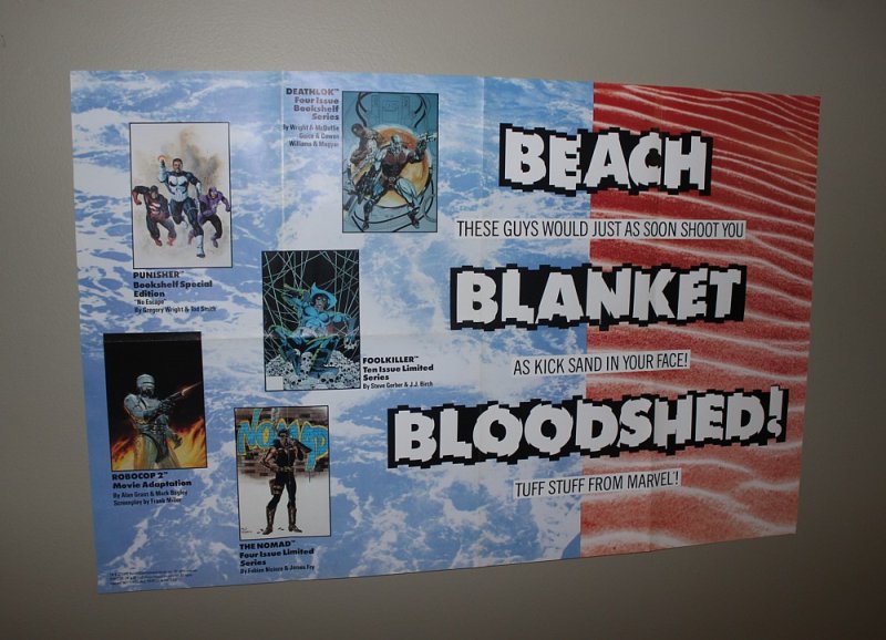 Marvel Comics Promo Poster / Punisher, Robo Cop, Deathlok/ 1990