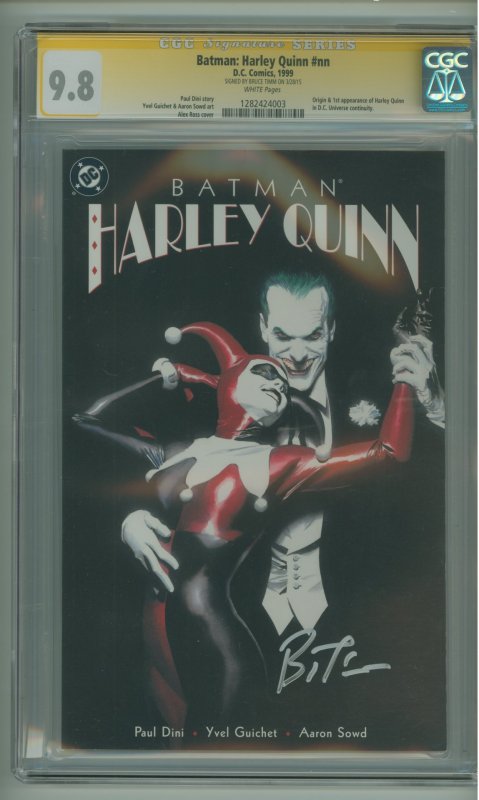 Batman: Harley Quinn #nn First Print CGC SS 9.8 signed Bruce Timm White Pages