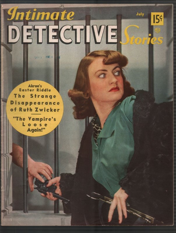 Intimate Detective Stories 5/1941-jailbreak-vampire-violent-pulp thrills-VF