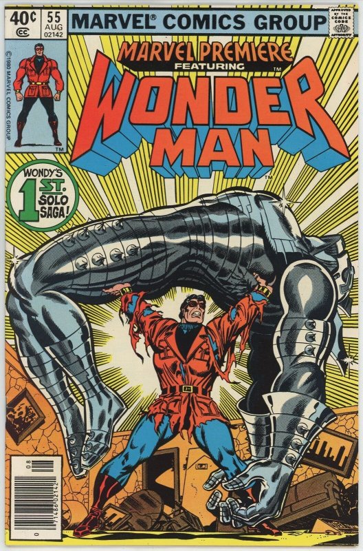 Marvel Premiere #55 (1972) - 9.2 NM- *1st Solo Wonder Man* Newsstand