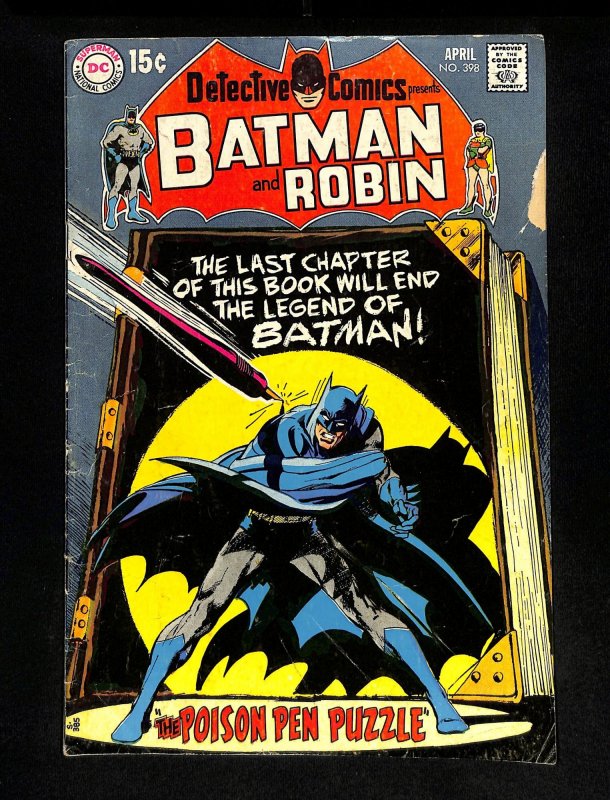Detective Comics (1937) #398 Neal Adams Cover!