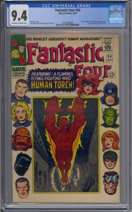 FANTASTIC FOUR #54 CGC 9.4 BLACK PANTHER 1ST EVIL EYE