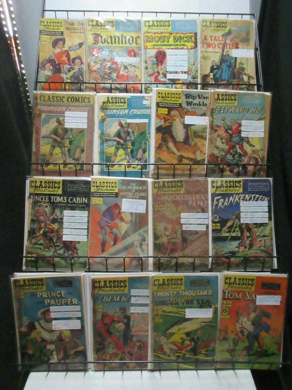 Classics Illustrated Edition Reader's Lot of 21Diff from #1-153 Dumas HG Wells