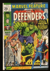 Marvel Feature #1 VF 8.0 1st Appearance and Origin Defenders!