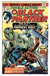 Jungle Action #17 Sept. 1975 Black Panther's Rage Death of Erik Killmonger Kantu