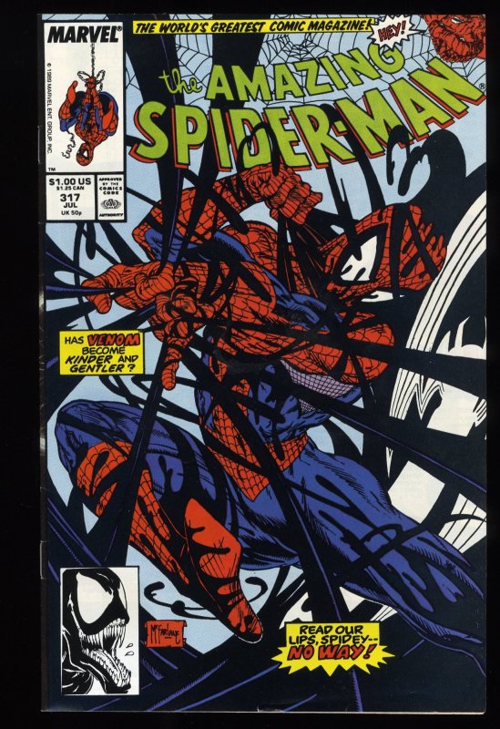 Amazing Spider-Man #317 VF+ 8.5 Venom Appearance! Todd McFarlane Art!