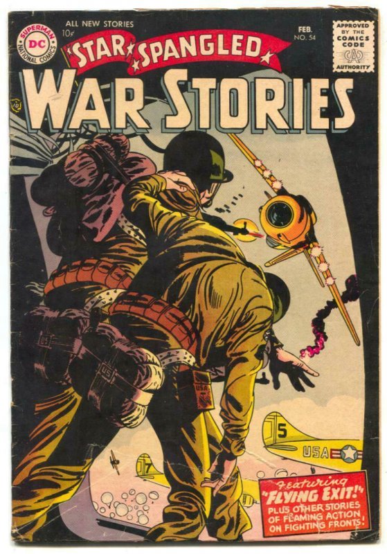 Star Spangled War Stories #54 1957 DC PARACHUTE COVER VG-